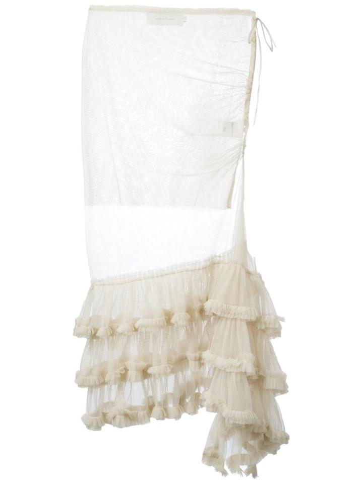 Marques'almeida Draped Sheer Mid-length Skirt