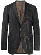 Etro Embroidered Patchwork Blazer - Grey