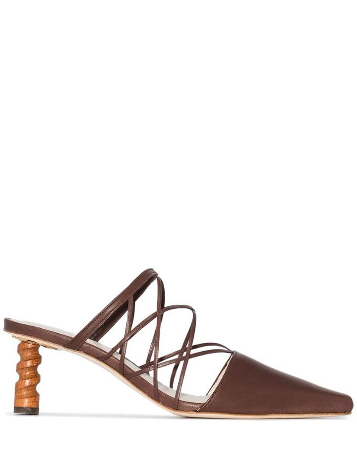 Rejina Pyo Lisa Multi-strap Mules - Brown