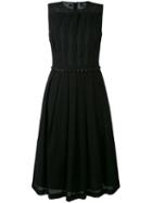 Cavalli Class - Broderie Fit And Flare Dress - Women - Cotton - 40, Black, Cotton