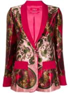 F.r.s For Restless Sleepers Owl Print Blazer - Pink