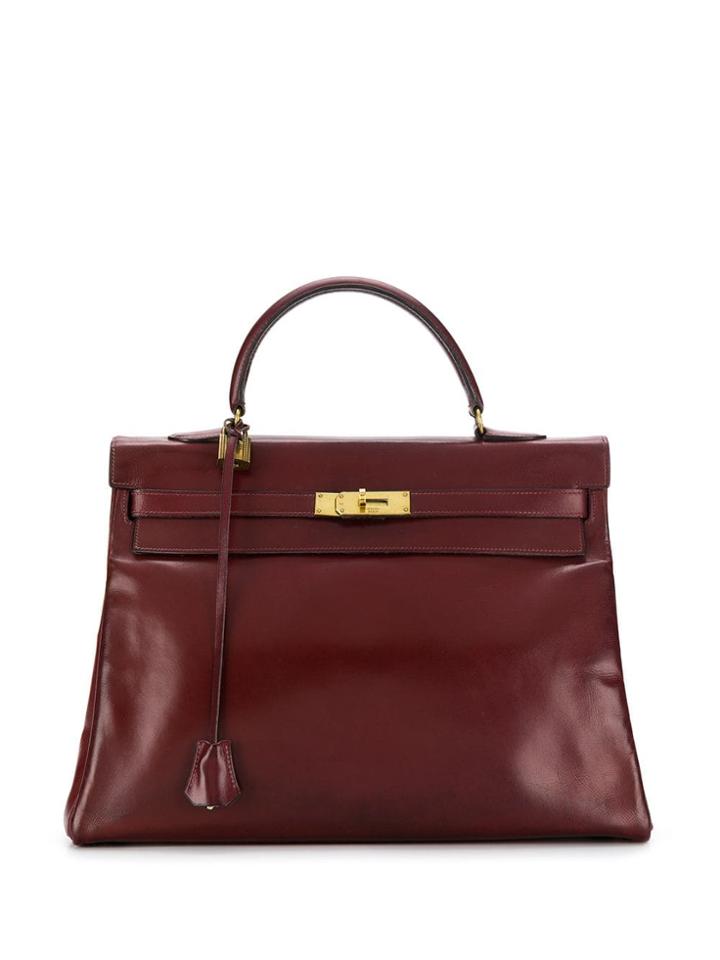 Hermès Pre-owned The Original Kelly Box 35 Tote - Red