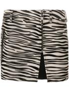 Filles A Papa Zebra Print Mini Skirt