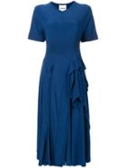 Koché Ruffled Detail Dress - Blue