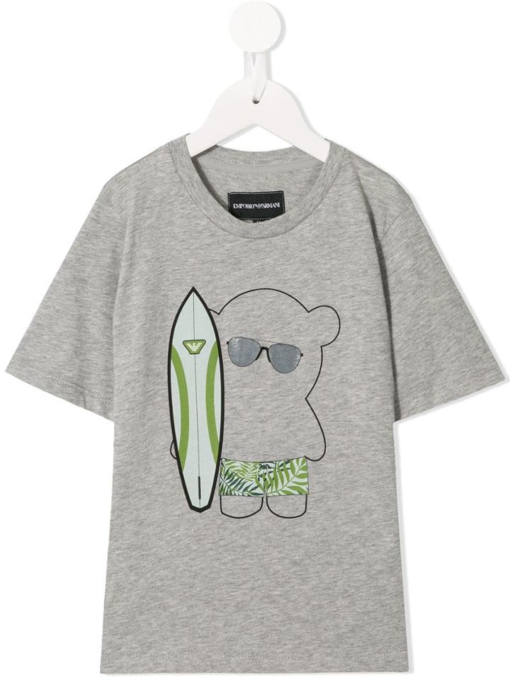 Emporio Armani Kids Teen Bear T-shirt - Grey