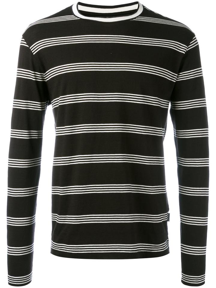 Ps By Paul Smith Striped Longsleeved T-shirt, Men's, Size: Xxl, Black, Cotton
