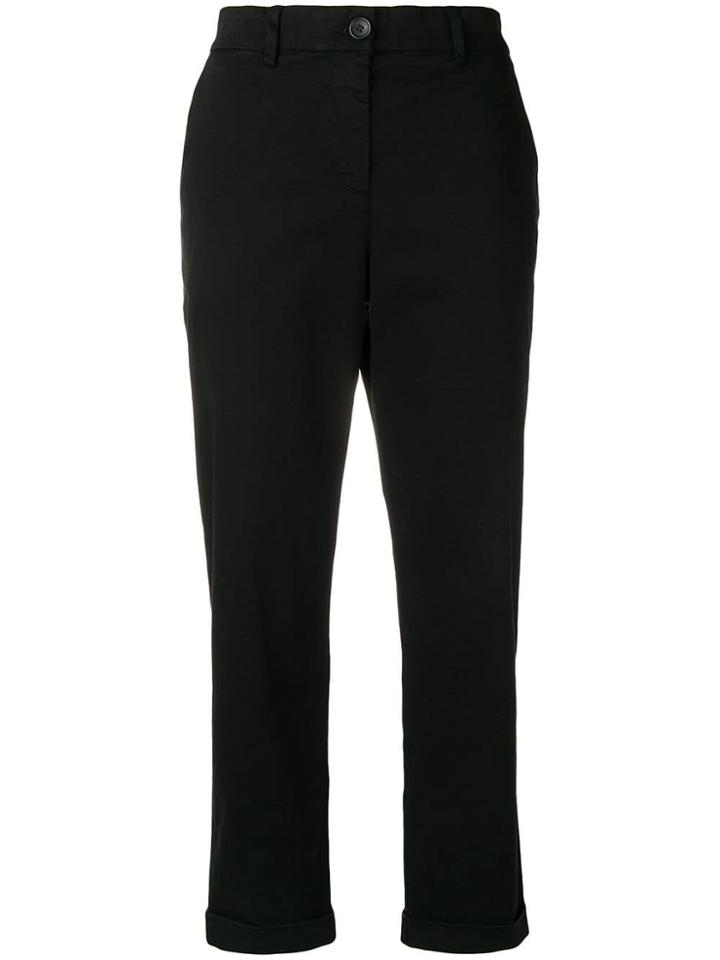 Ps Paul Smith Slim Fit Turn Up Trousers - Black