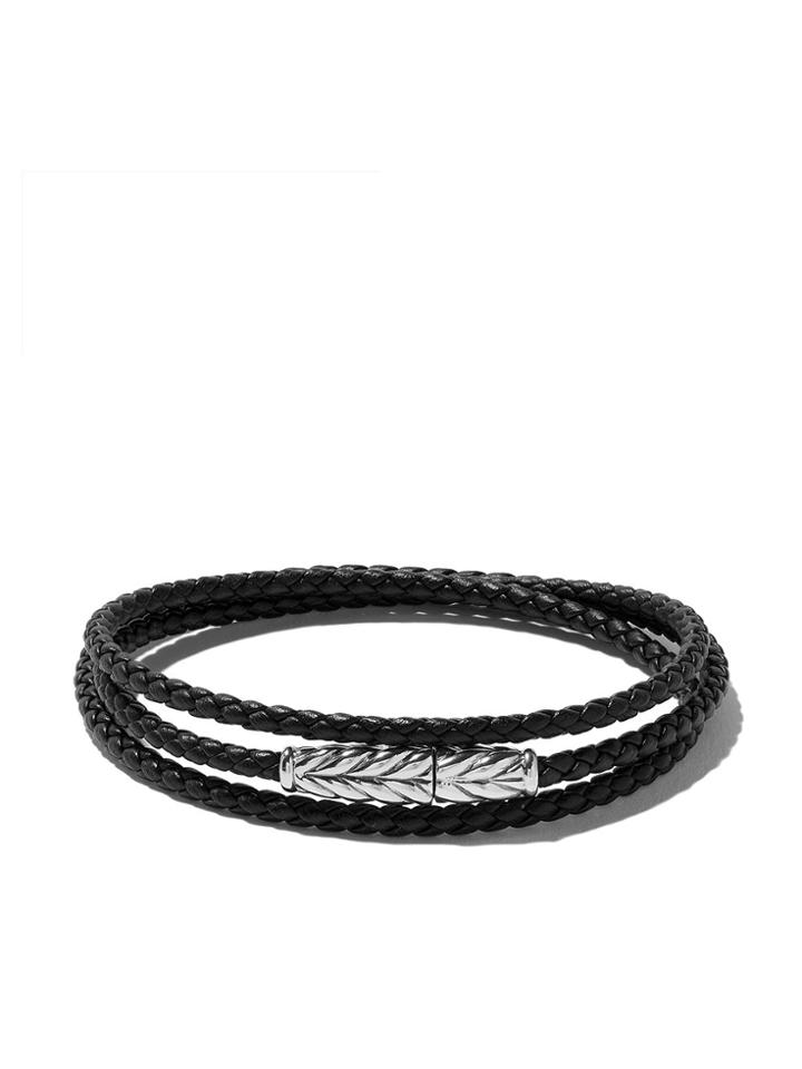 David Yurman Chevron Triple-wrap Bracelet - Black