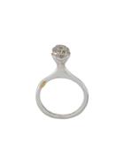 Rosa Maria Elongated Round Stud Ring - Grey