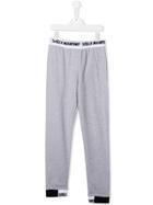 Stella Mccartney Kids Teen Logo-waistband Track Trousers - Grey