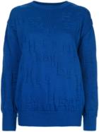 Hermès Vintage Logo Embellished Sweater - Blue