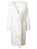 P.a.r.o.s.h. Belted Midi Coat - White