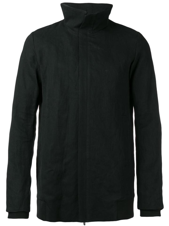 Devoa Funnel Neck Coat - Black