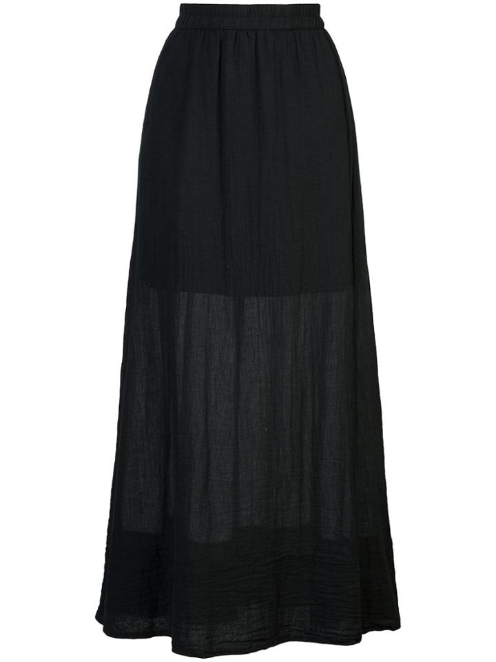 Raquel Allegra Layered Maxi Skirt - Black