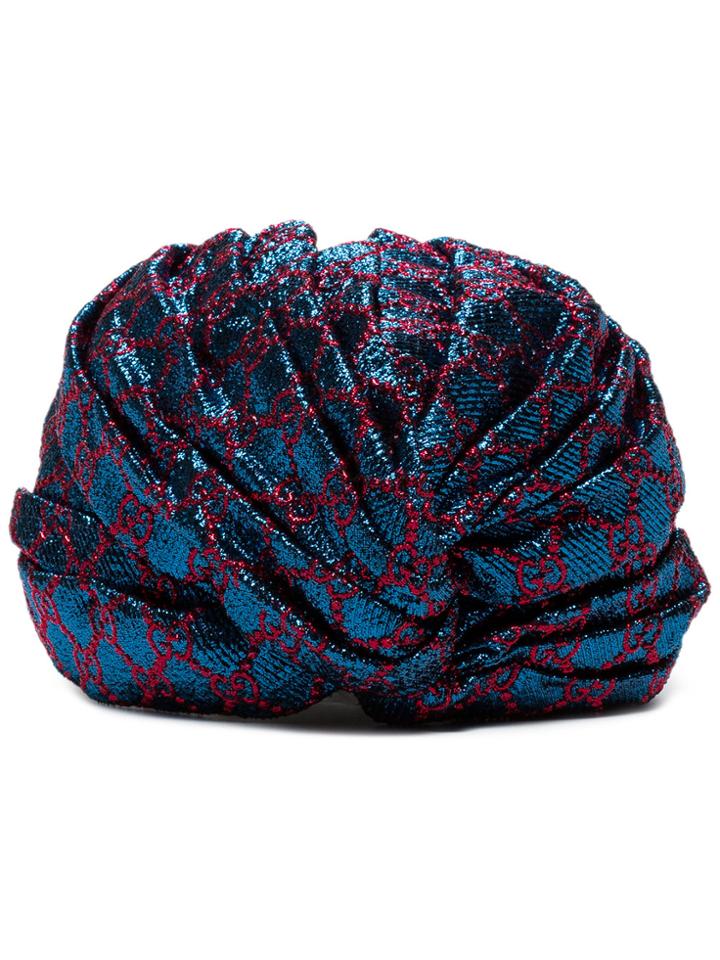 Gucci Metallic Blue Turban