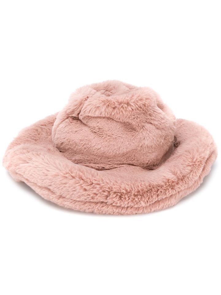 Tom Ford Faux-fur Fedora Hat - Pink