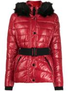 Barbour Fur Collar Puffer Jacket - Red