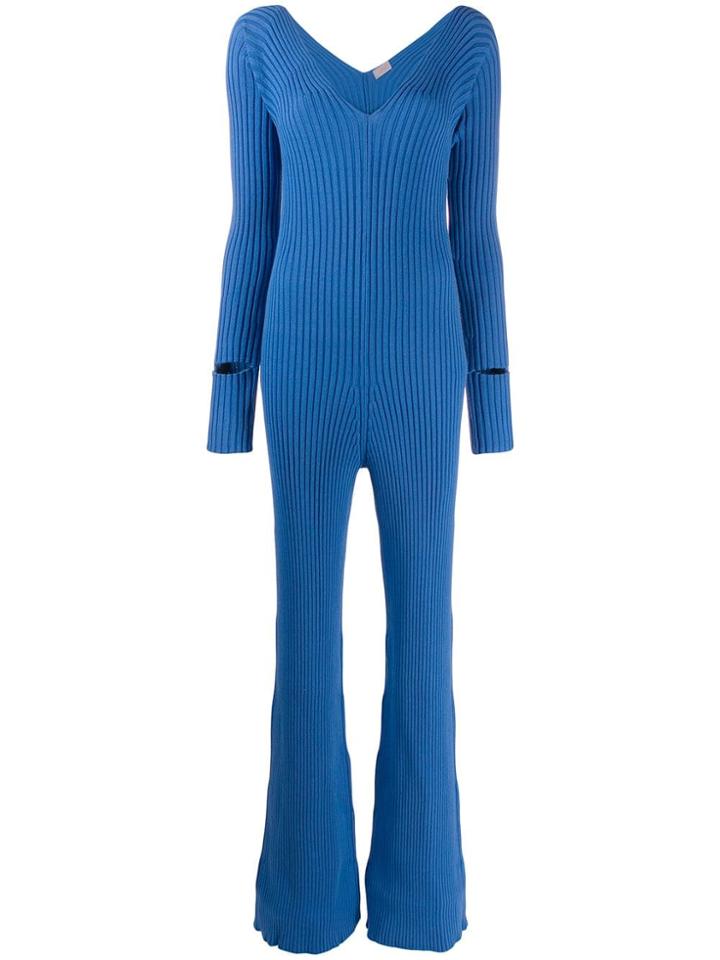 Mrz Ribbed Jumpsuit - Blue