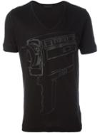 Diesel Black Gold Camera Print T-shirt, Men's, Size: L, Cotton