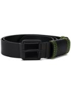 Diesel Contrast Stitch Belt - Black
