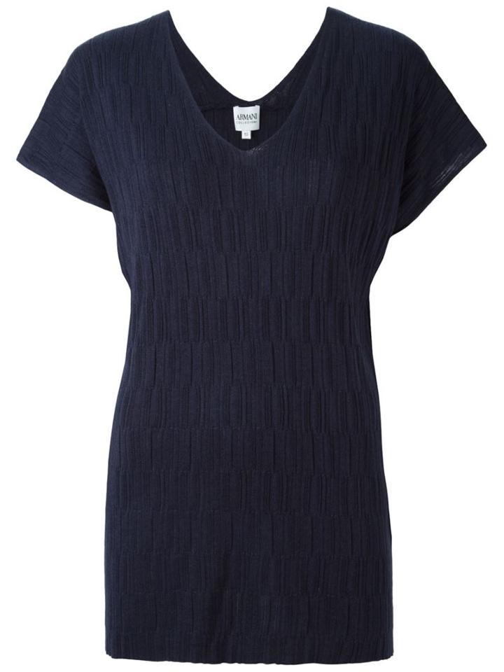 Armani Collezioni V-neck Textured T-shirt