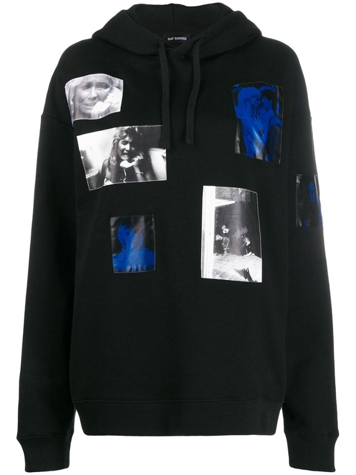 Raf Simons Patch Photo Hoodie - Black