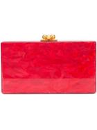 Edie Parker Marbled Effect Clutch, Women's, Red, Acrylic