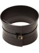 Alexander Mcqueen Bridle Corset Belt, Women's, Size: 70, Black, Calf Leather/metal (other)