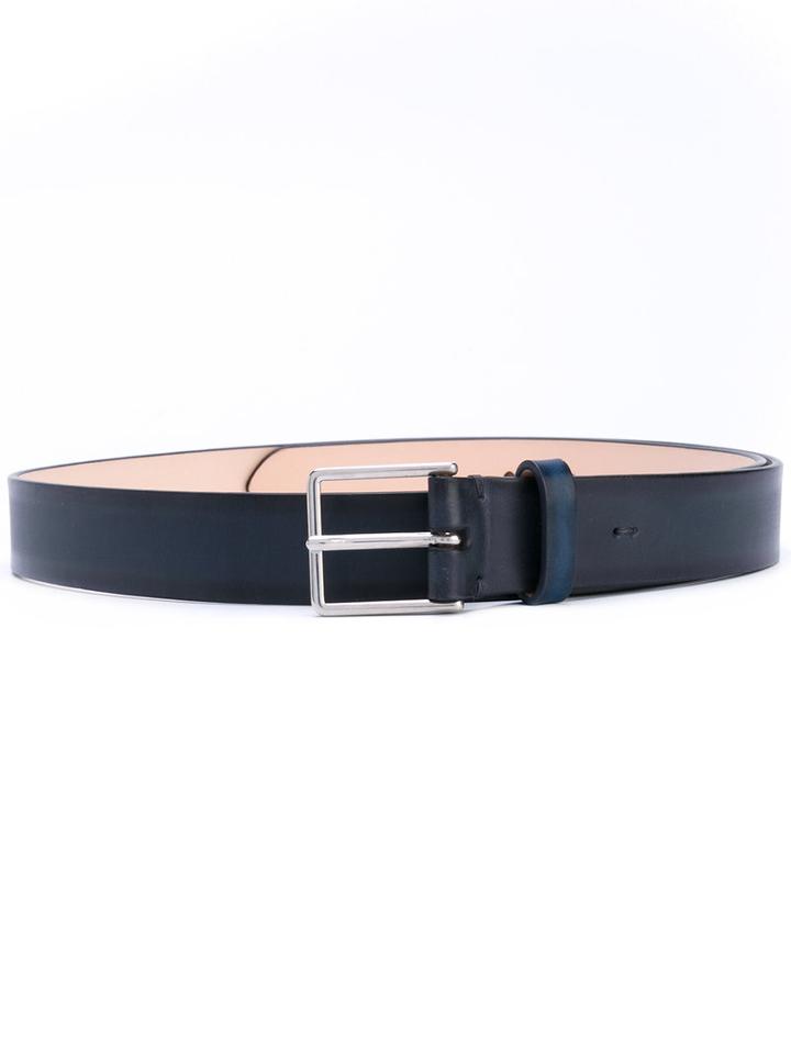 Paul Smith - Square Buckle Belt - Men - Leather - 90, Blue, Leather