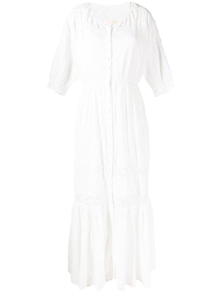 Love Shack Fancy Long Callan Dress - White