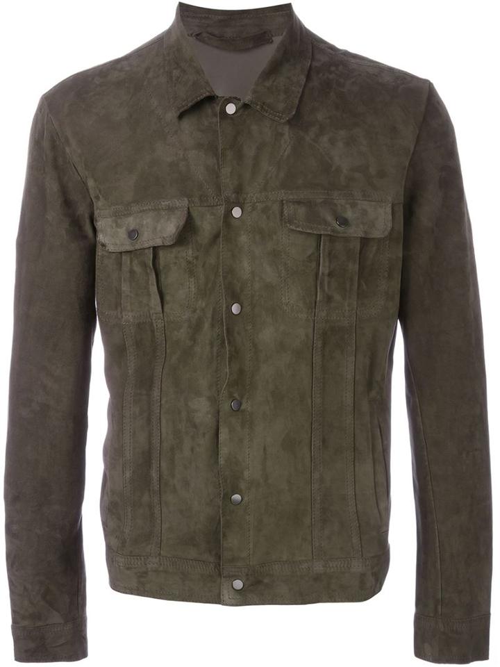 Salvatore Santoro Pleat Detail Pocketed Leather Jacket
