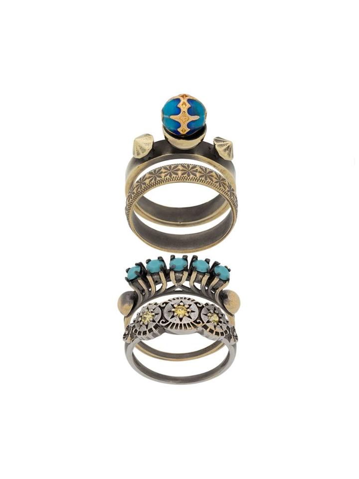 Iosselliani Indiana 4 Ring Set - Gold