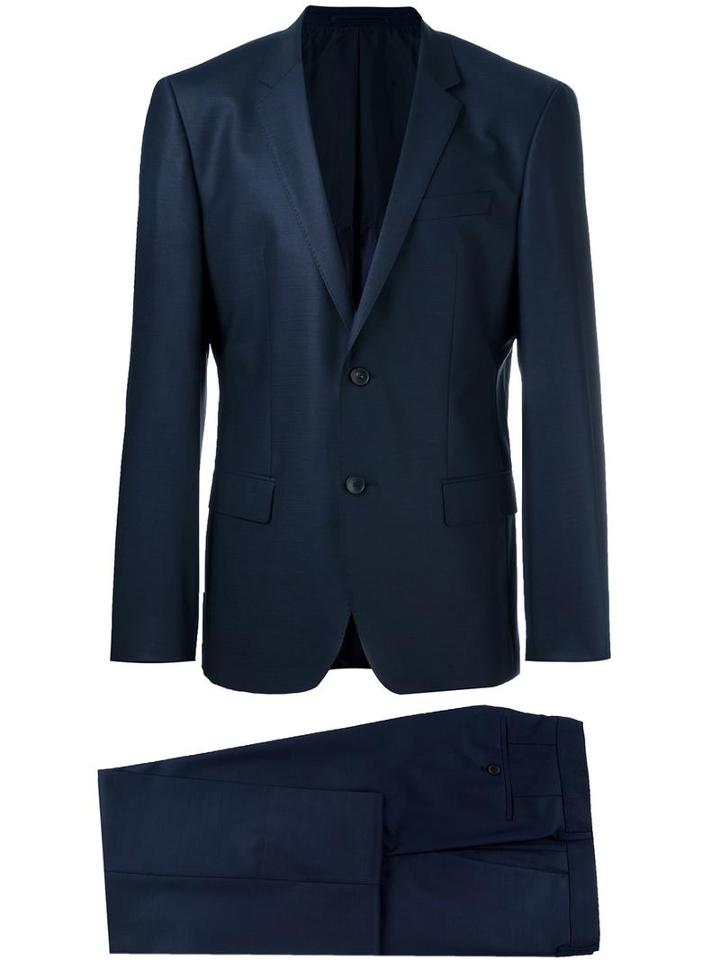 Boss Hugo Boss Formal Suit, Men's, Size: 56, Blue, Virgin Wool/polyamide/spandex/elastane/cupro