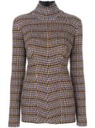 Stella Mccartney Checked Turtleneck - Brown