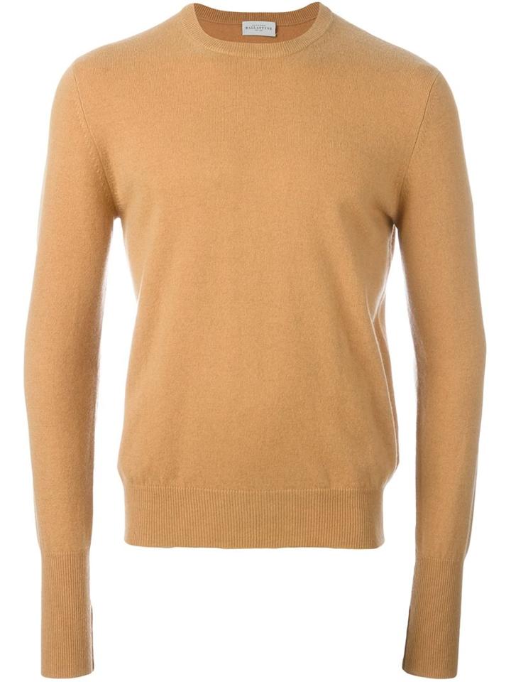 Ballantyne Crew Neck Jumper, Men's, Size: 54, Nude/neutrals, Cashmere