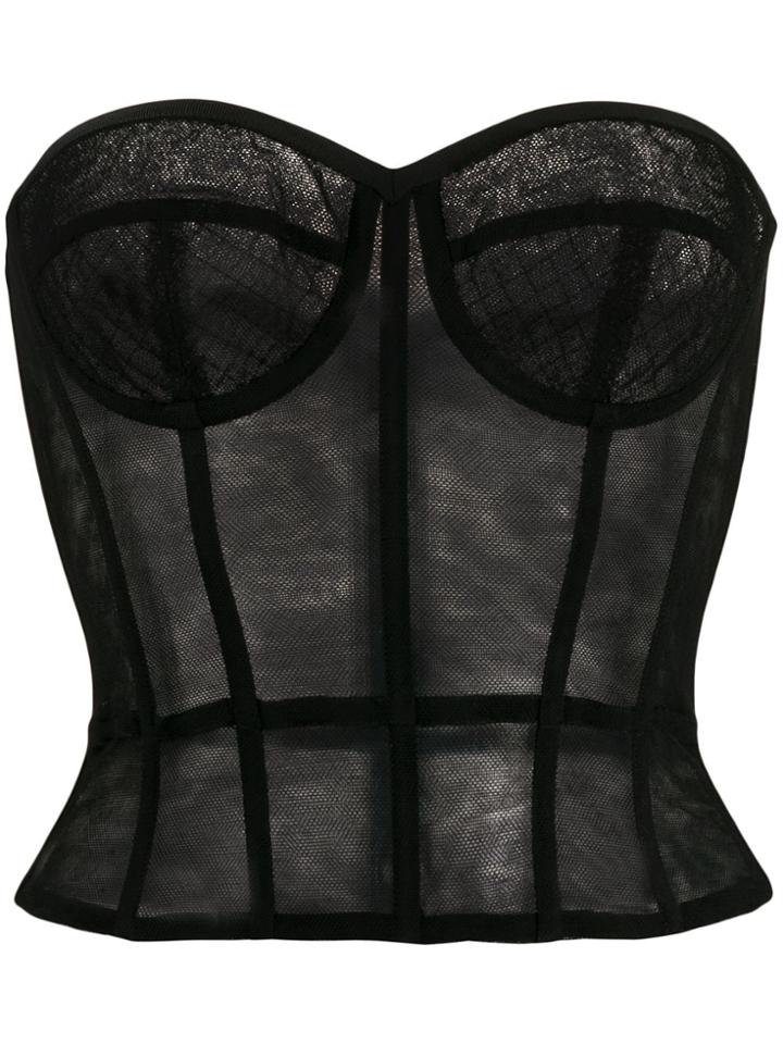 Dolce & Gabbana Lace Corset Top - Black