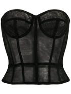 Dolce & Gabbana Lace Corset Top - Black