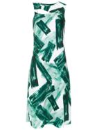 Mara Mac Printed Straight Dress - White