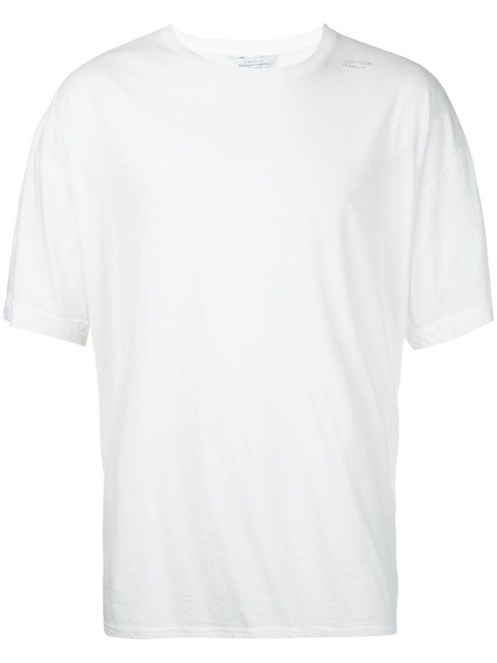 Unused Round Neck Short Sleeve T-shirt - White