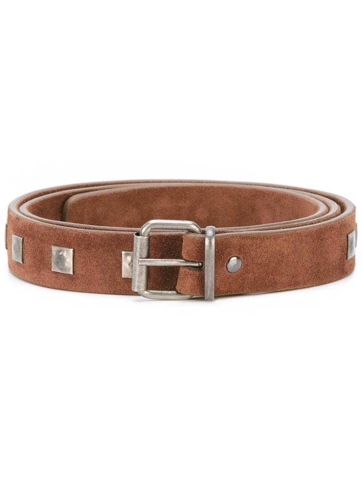 Massimo Alba Studded Belt - Brown