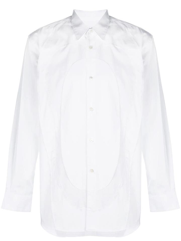 Comme Des Garçons Shirt Panelled Long Sleeved Shirt - White