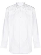 Comme Des Garçons Shirt Panelled Long Sleeved Shirt - White