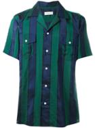 Melindagloss Striped Safari Shirt, Men's, Size: 38, Blue, Cupro