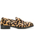 Cenere Gb Leopard Print Loafers - Brown
