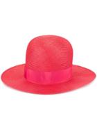 Borsalino Panama Straw Hat - Red