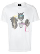 Ps By Paul Smith Animal Head Print T-shirt, Men's, Size: Medium, White, Organic Cotton