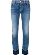 Emporio Armani Contrast Ankle Cropped Jeans - Blue