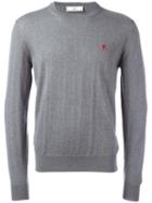 Ami Alexandre Mattiussi Ami De Coeur Sweater, Men's, Size: Xs, Grey, Merino