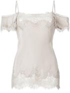 Gold Hawk Lace Slip Top - Brown