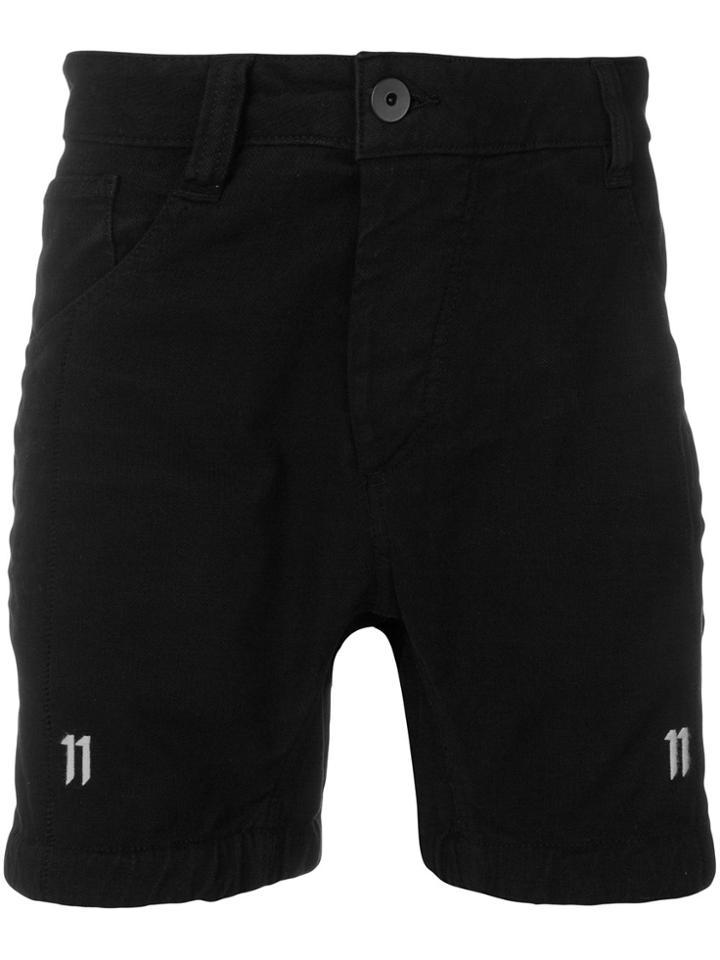 11 By Boris Bidjan Saberi Elasticated Design Shorts - Black